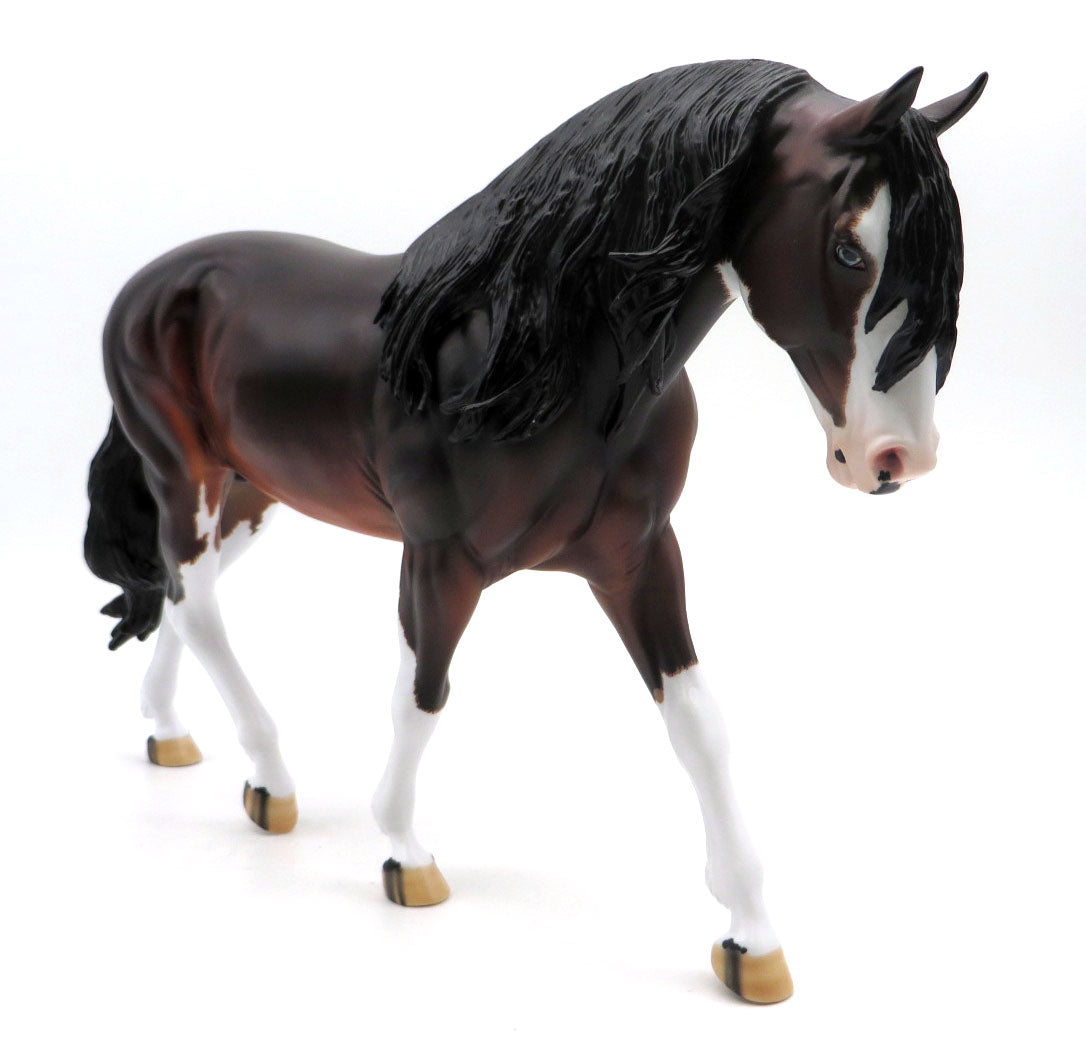 Shieldback-OOAK Dapple Bay Irish Draft Painted by Carrie Keller 4/4/22