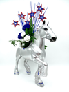 Patriotic Flower Pot - Painted by Ellen Robbins - 6/30/21