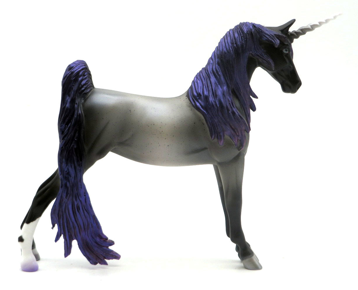 Moonlight Sonata-OOAK Deco Saddlebred Unicorn Painted by Ashley Palmer 4/11/22