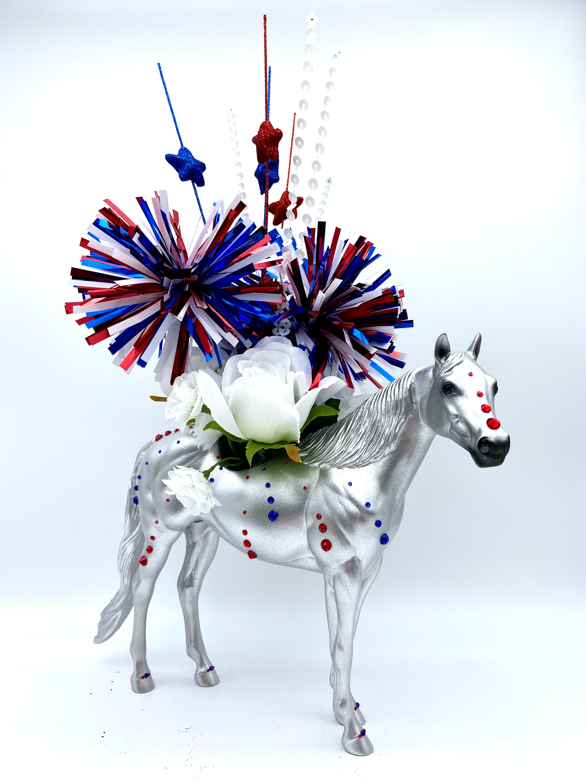 Patriotic Flower Pot - Painted by Ellen Robbins - 6/30/21