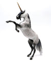 Stormbreaker-OOAK Dapple Grey Rearing Pebbles Unicorn Painted by Ellen 4/11/22