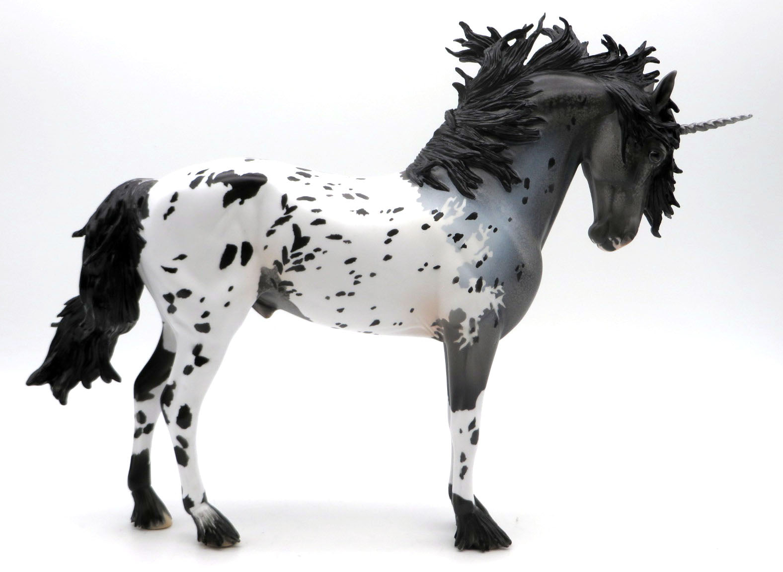 Thunderstruck-OOAK Loud Appaloosa Andalusian Unicorn Painted by Dawn Quick 4/11/22