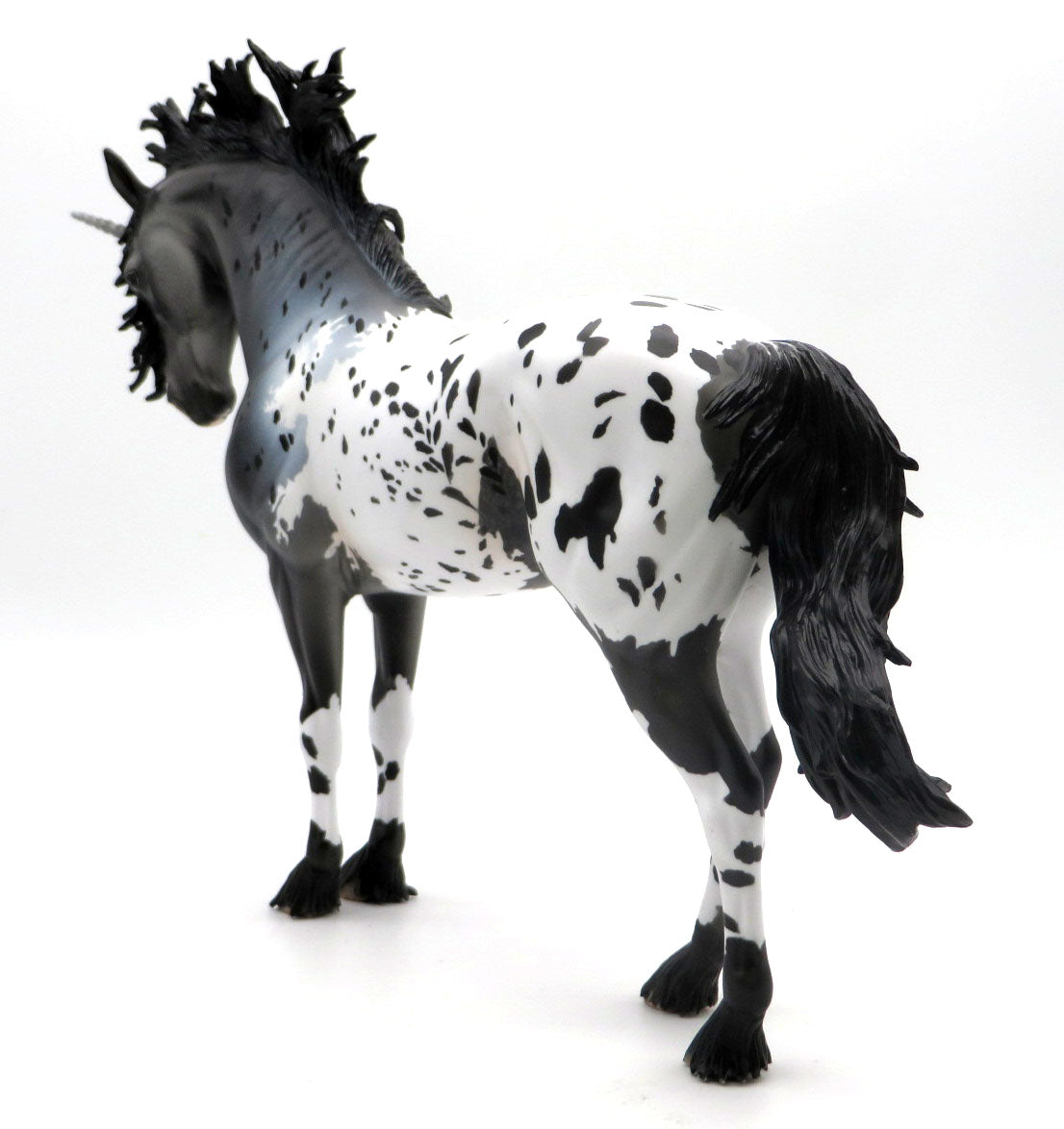 Thunderstruck-OOAK Loud Appaloosa Andalusian Unicorn Painted by Dawn Quick 4/11/22