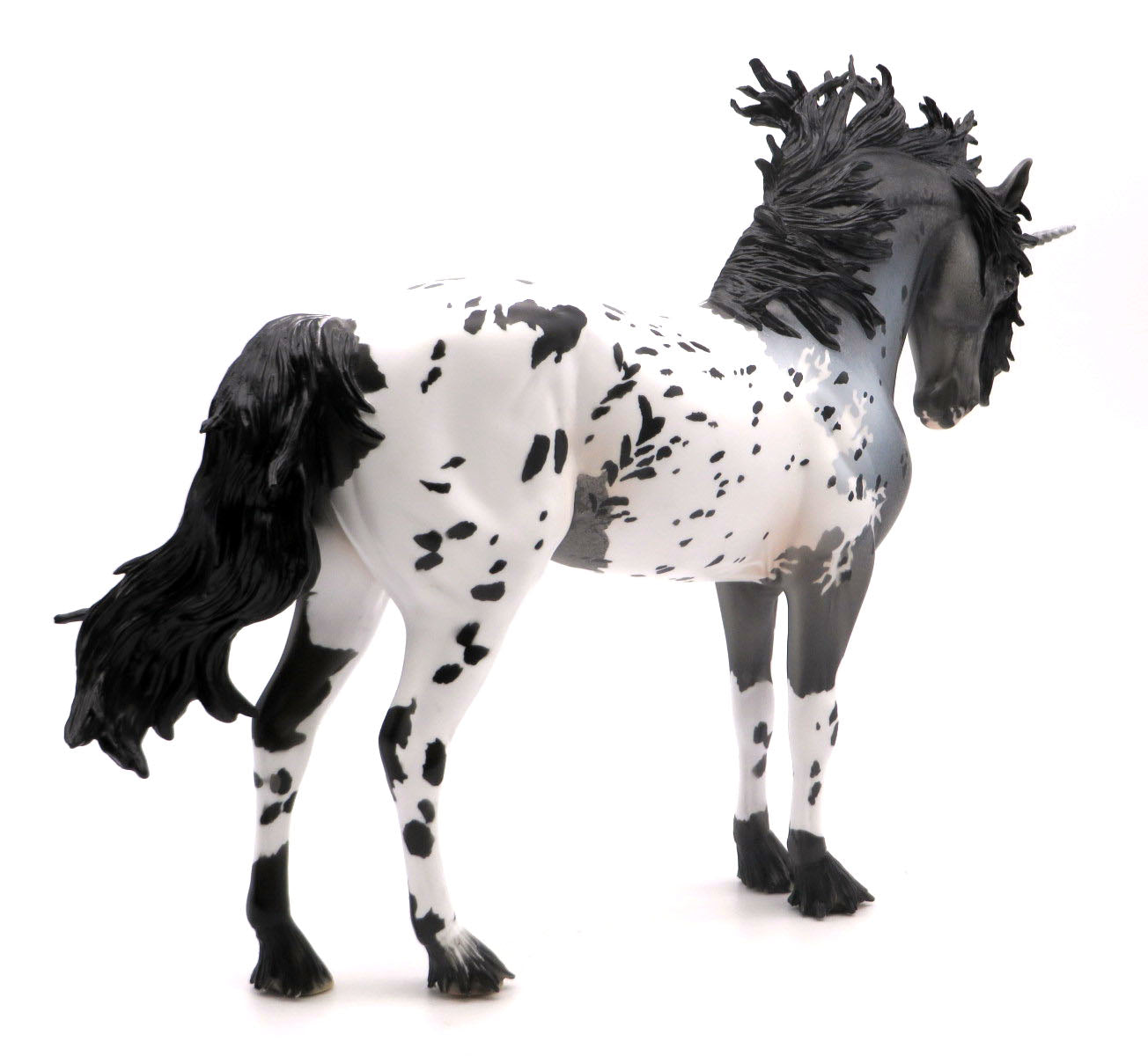 Thunderstruck-OOAK Loud Appaloosa Andalusian Unicorn Painted by Dawn Quick 4/11/22