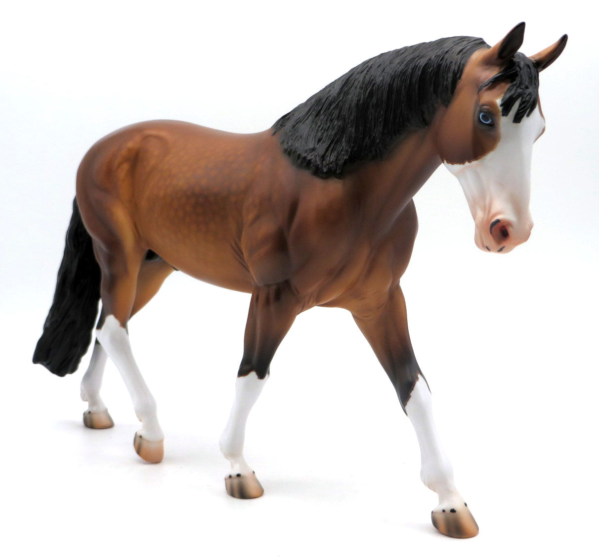 Marshall-OOAK Dapple Dapple Bay Irish Draft Painted by Caroline Boydston 4/11/22