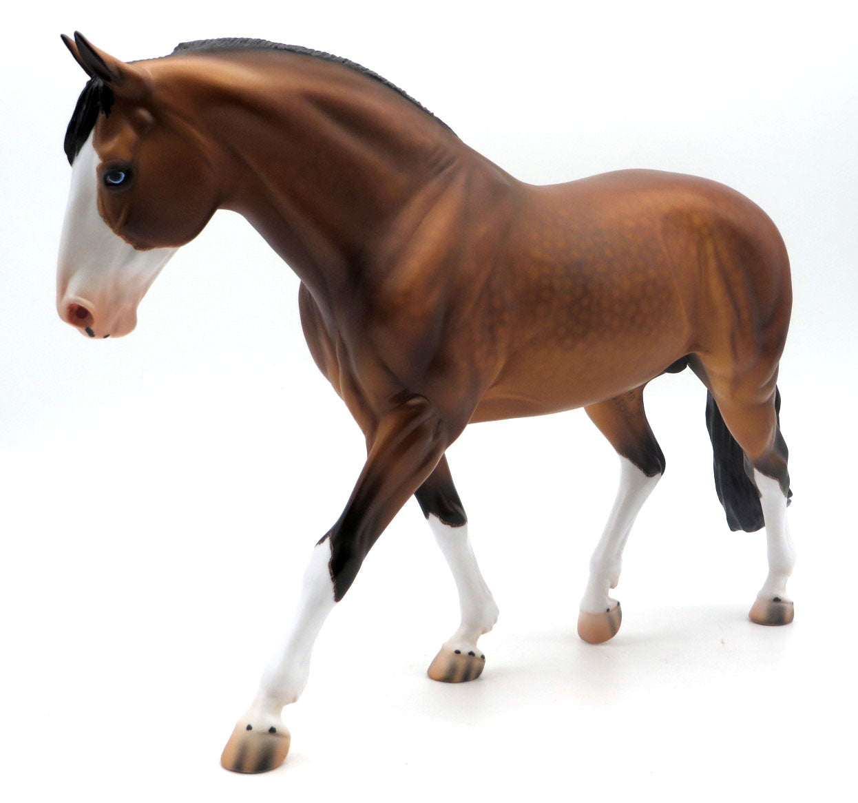 Marshall-OOAK Dapple Dapple Bay Irish Draft Painted by Caroline Boydston 4/11/22