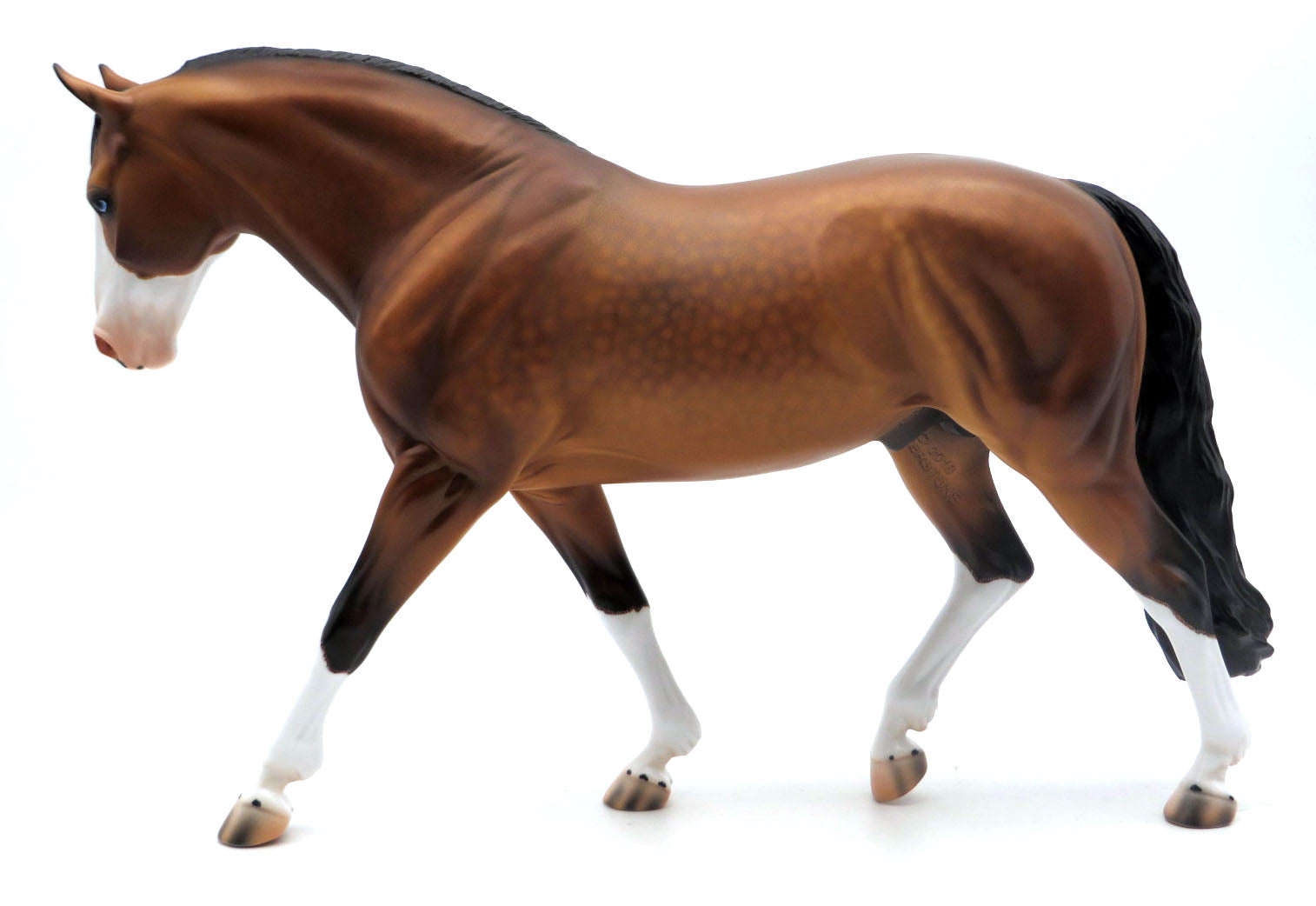 Marshall-OOAK Dapple Dapple Bay Irish Draft Painted by Caroline Boydston 4/11/22