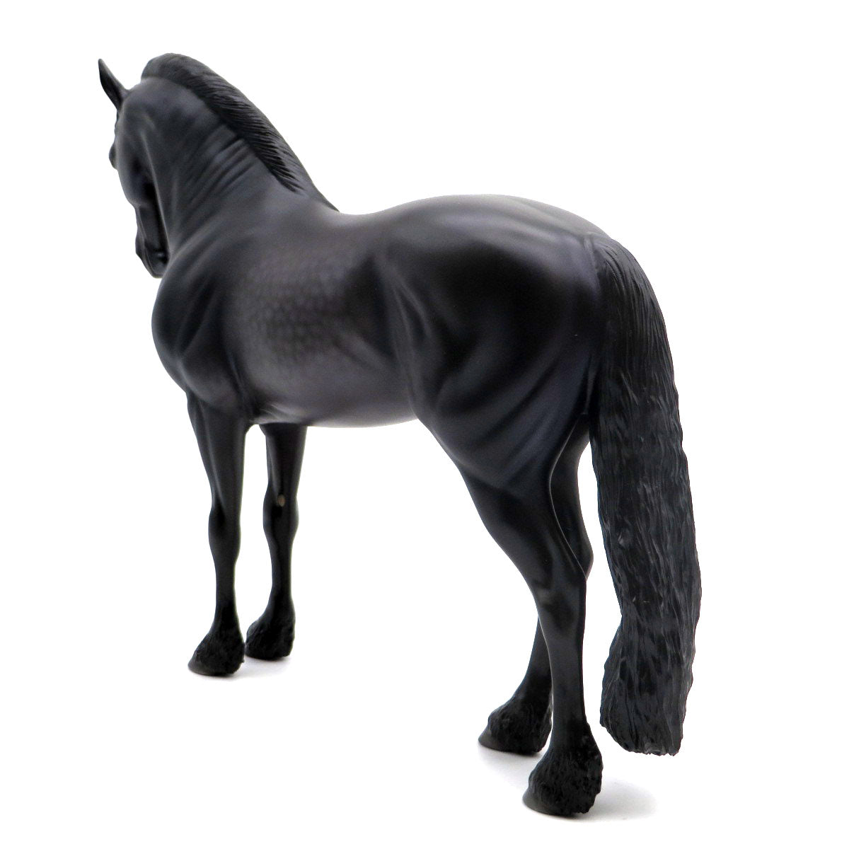 Gabriel-OOAK Dapple Black Andalusian Painted by Caroline Boydston 4/18/22