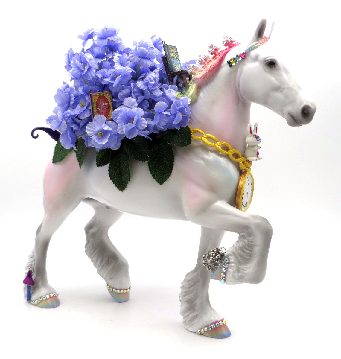 I&#39;m Late - OOAK Trotting Draft Flower Pot - BO 4/25/22