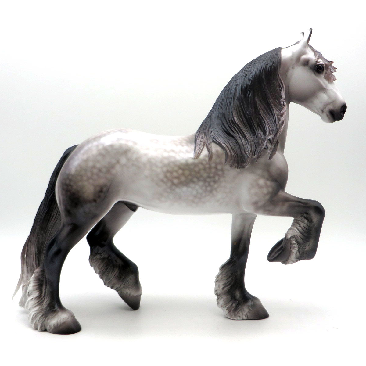Squire-OOAK Dapple Grey Trotting Drafter Painted By Caroline Boydston  4/29/22