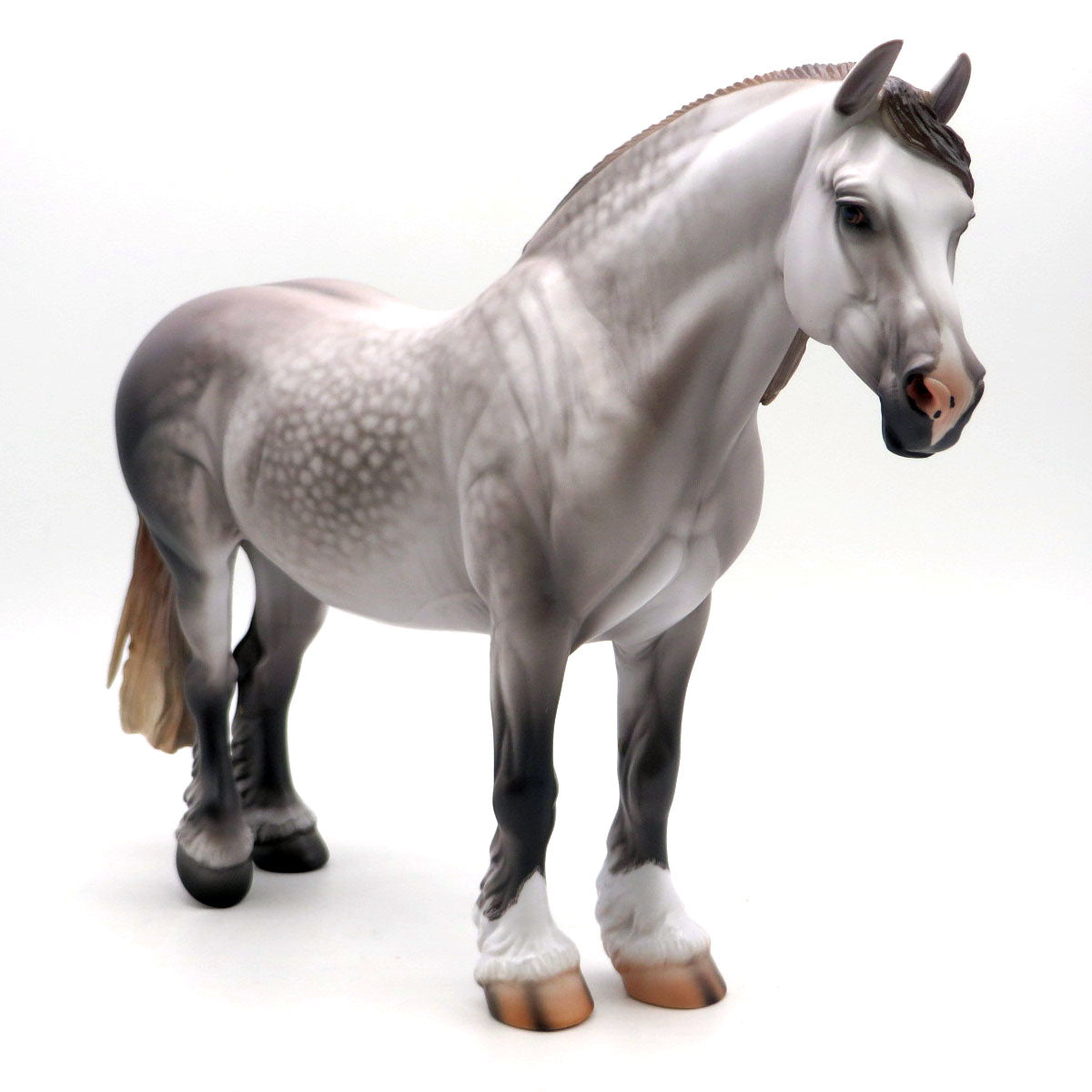 Greta-OOAK Dapple Grey Heavy Draft by Caroline Boydston 5/2/22