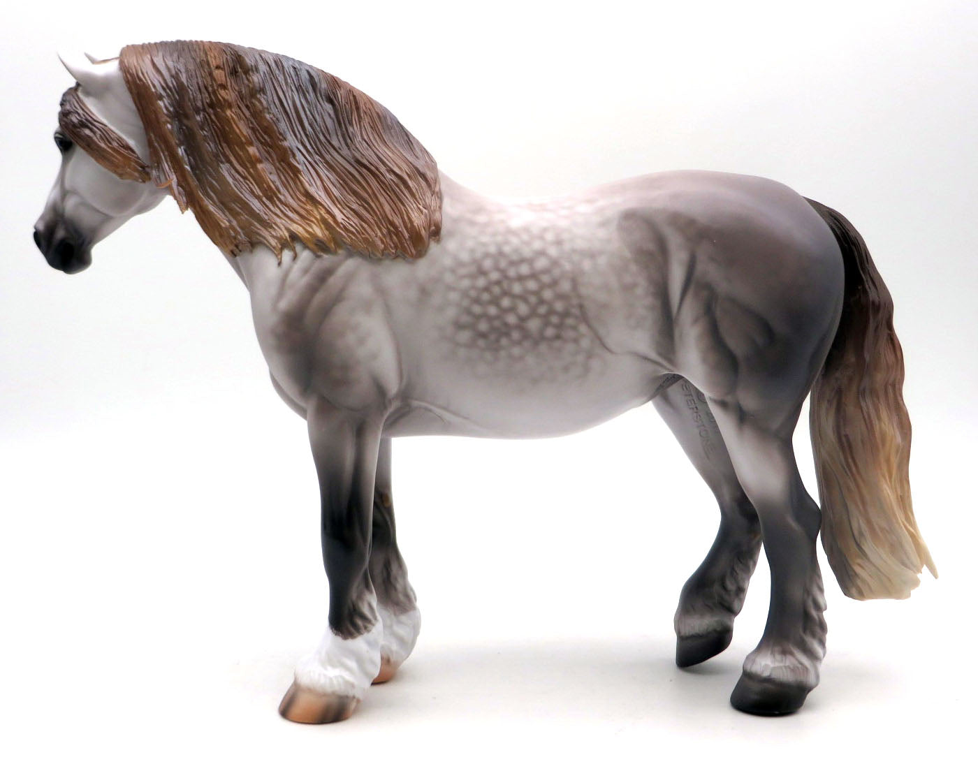 Greta-OOAK Dapple Grey Heavy Draft by Caroline Boydston 5/2/22