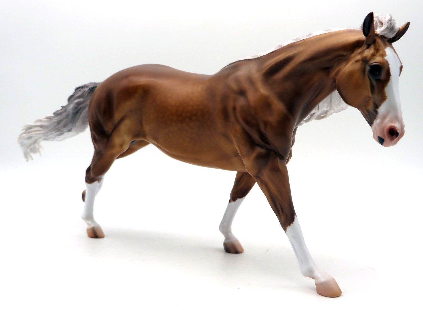 UFO-OOAK Palomino Running Stock Horse Painted by Caroline Boydston SHCF 22