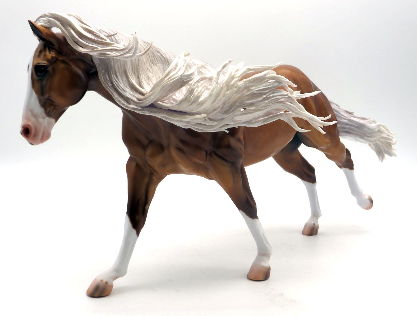 UFO-OOAK Palomino Running Stock Horse Painted by Caroline Boydston SHCF 22