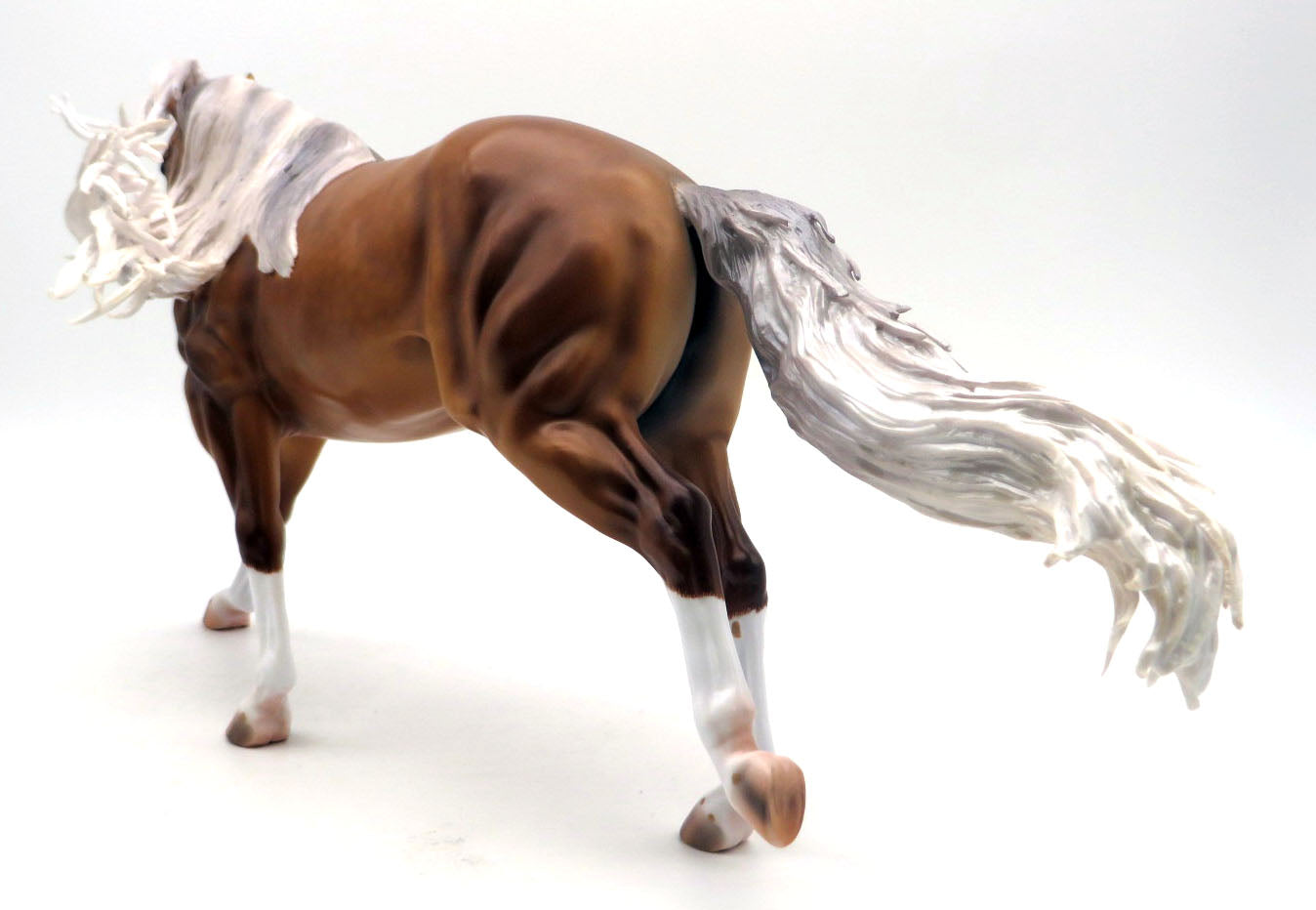 UFO-OOAK Palomino Running Stock Horse Painted by Caroline Boydston SHCF 22