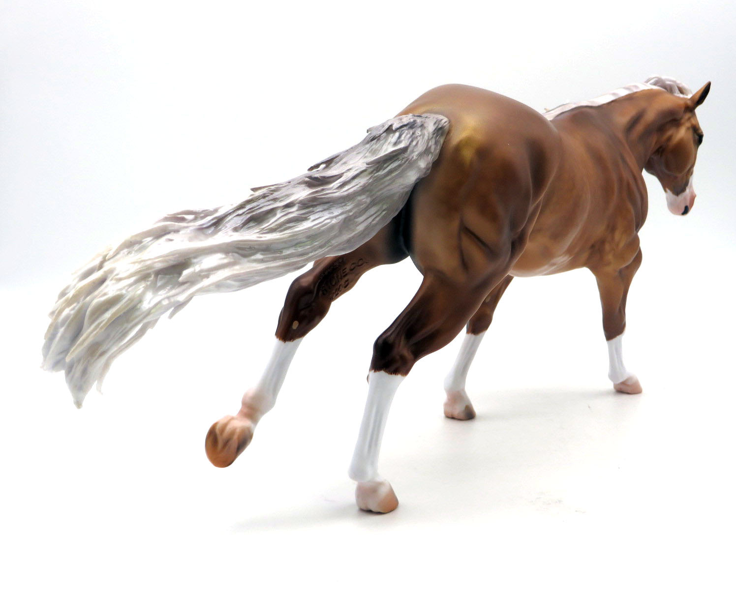 UFO-OOAK Palomino Running Stock Horse Painted by Caroline Boydston SHCF 22