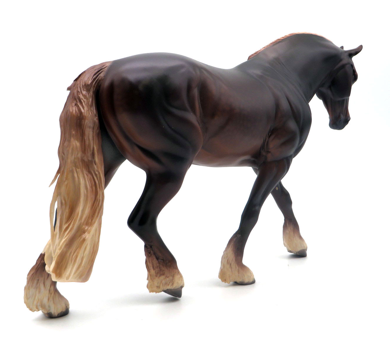 Kix-Liver Chestnut Irish Draft Painted by Caroline Boydston SHCF 22