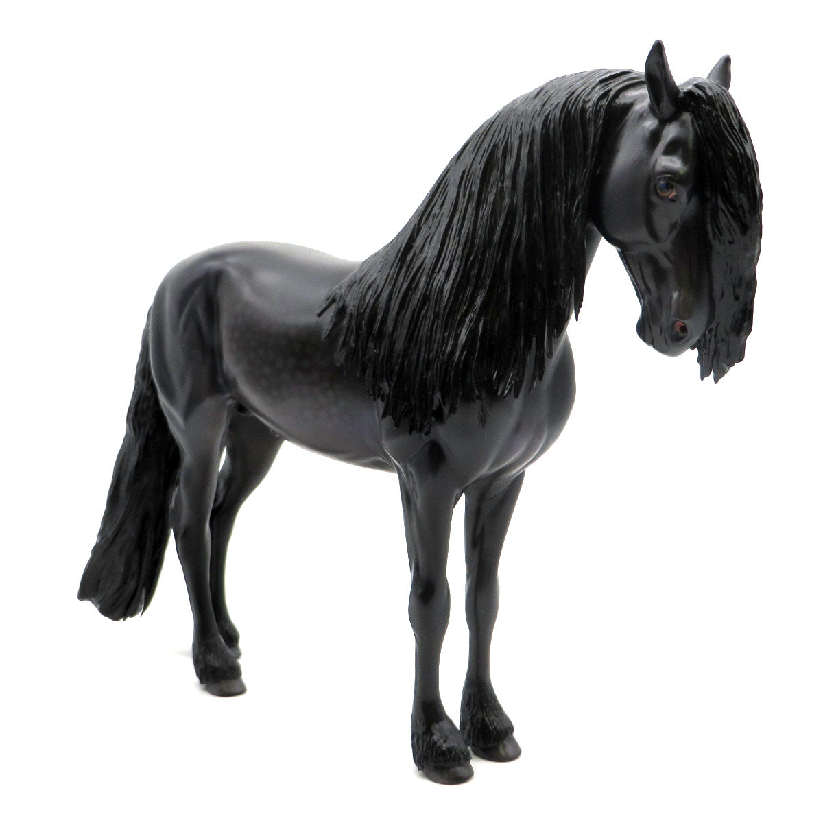 Santana-OOAK Dapple Black Andalusian Friesian Painted by Caroline Boydston SHCF 22