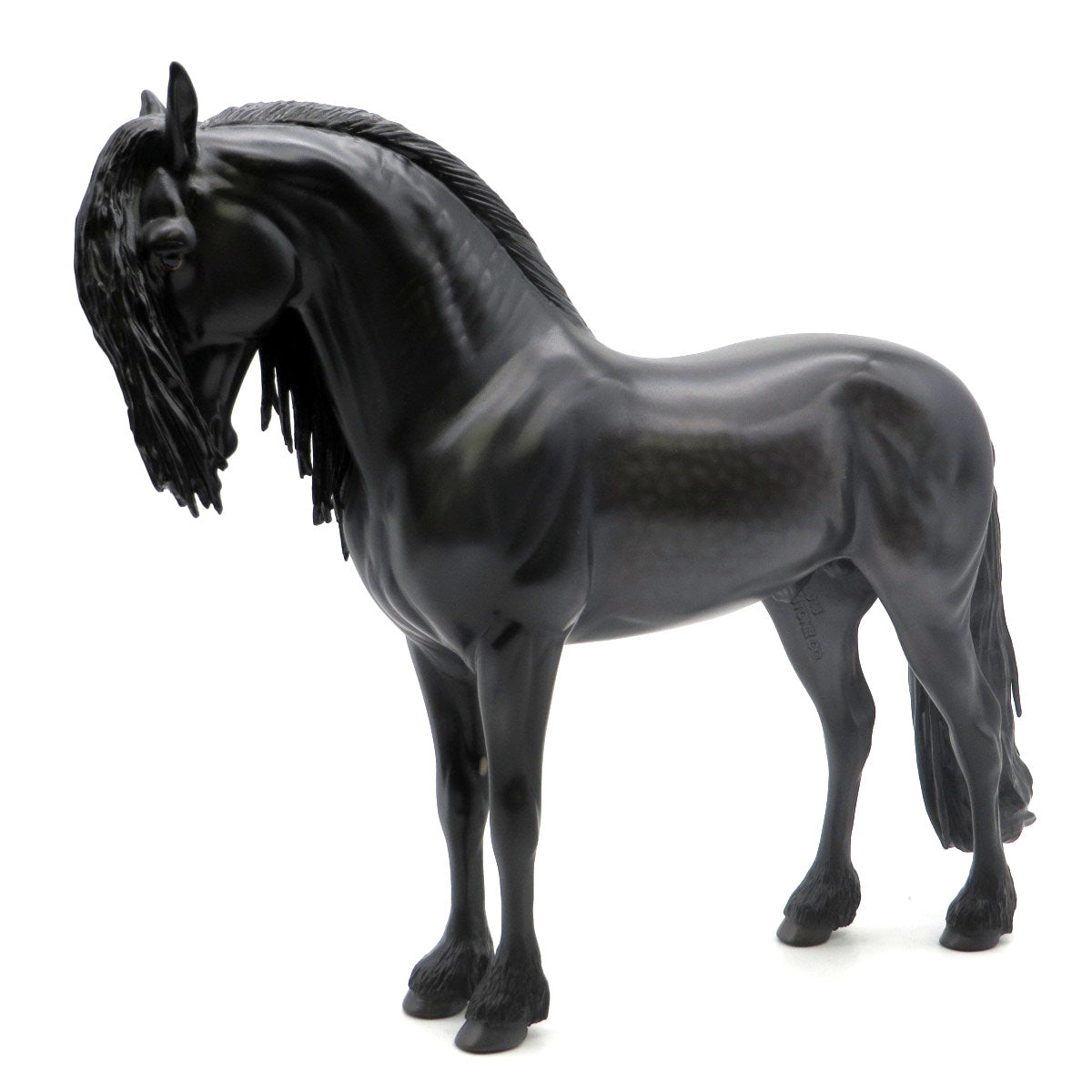 Santana-OOAK Dapple Black Andalusian Friesian Painted by Caroline Boydston SHCF 22