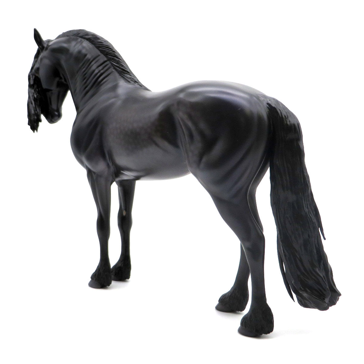 Santana-OOAK Dapple Black Andalusian Friesian Painted by Caroline Boydston SHCF 22