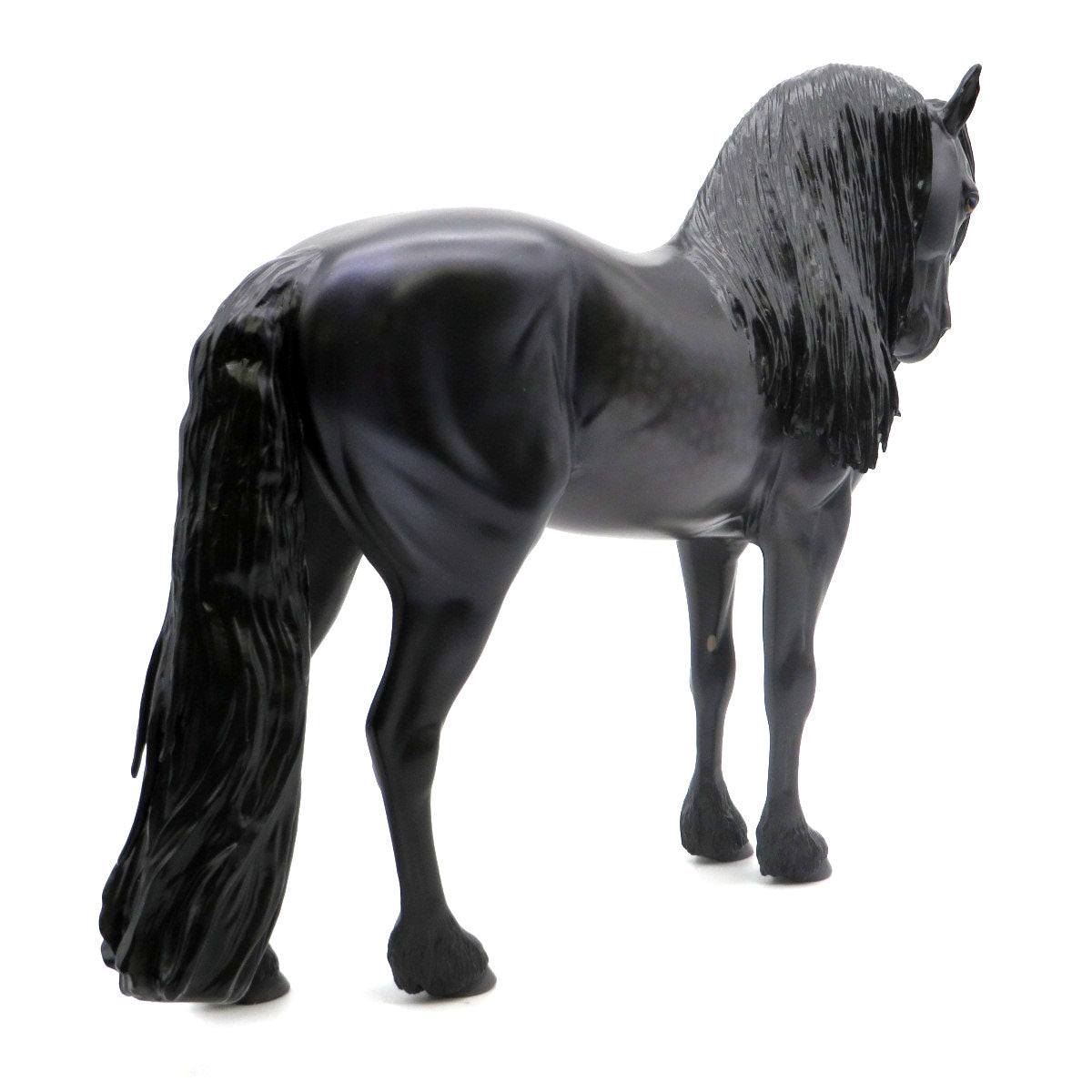 Santana-OOAK Dapple Black Andalusian Friesian Painted by Caroline Boydston SHCF 22