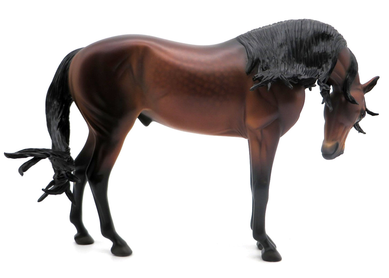 Saxon-OOAK Dapple Bay Andalusian Extreme Custom Painted by Caroline Boydston EQ 22
