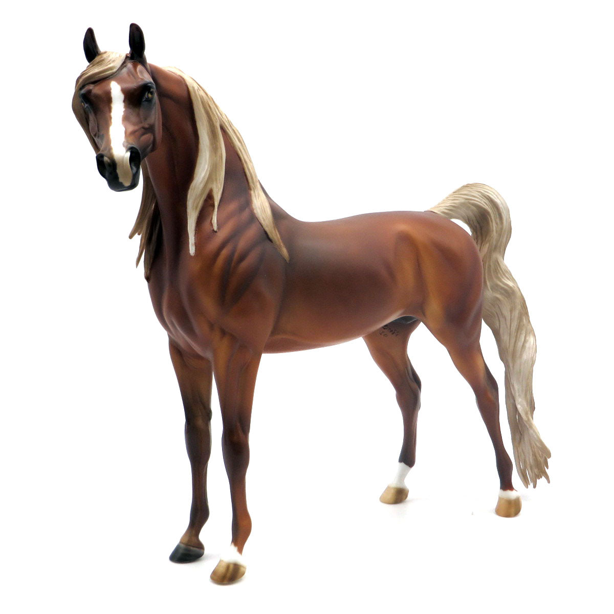 Lucky Luciano-OOAK Dapple Chestnut Arabian Painted by Carrie Keller SHCF 22