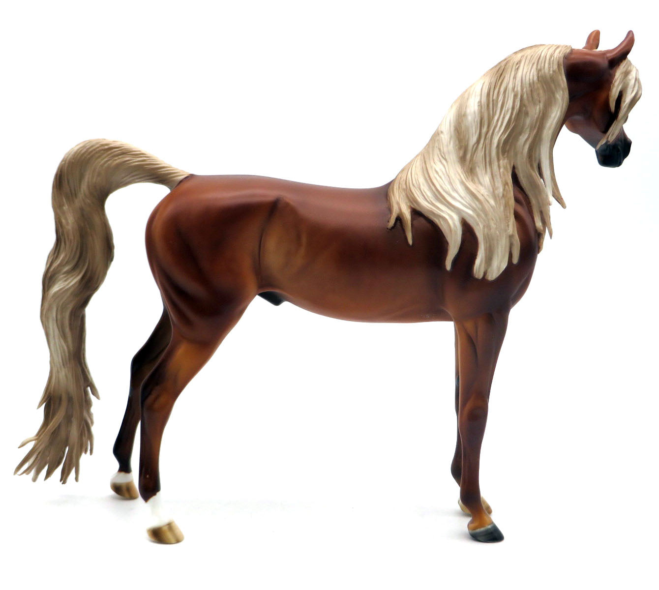 Lucky Luciano-OOAK Dapple Chestnut Arabian Painted by Carrie Keller SHCF 22