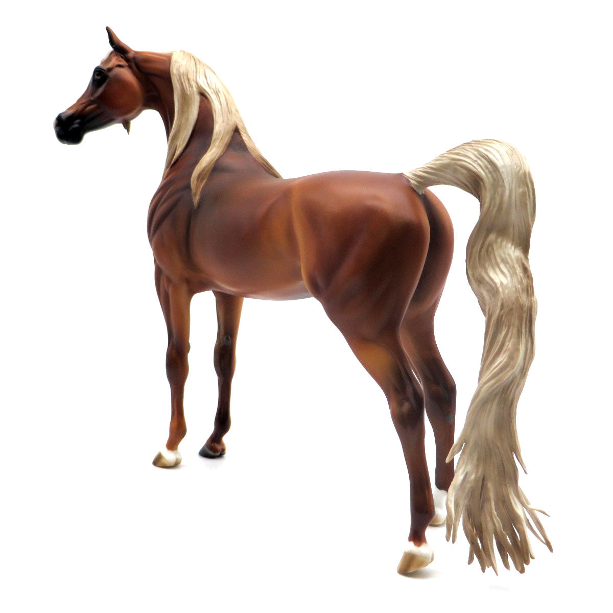 Lucky Luciano-OOAK Dapple Chestnut Arabian Painted by Carrie Keller SHCF 22