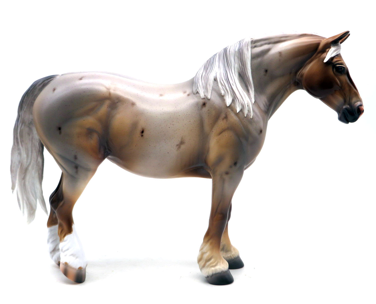 Orleans- OOAK Heavy Draft Roan Painted by Caroline Boydston 5/16/22