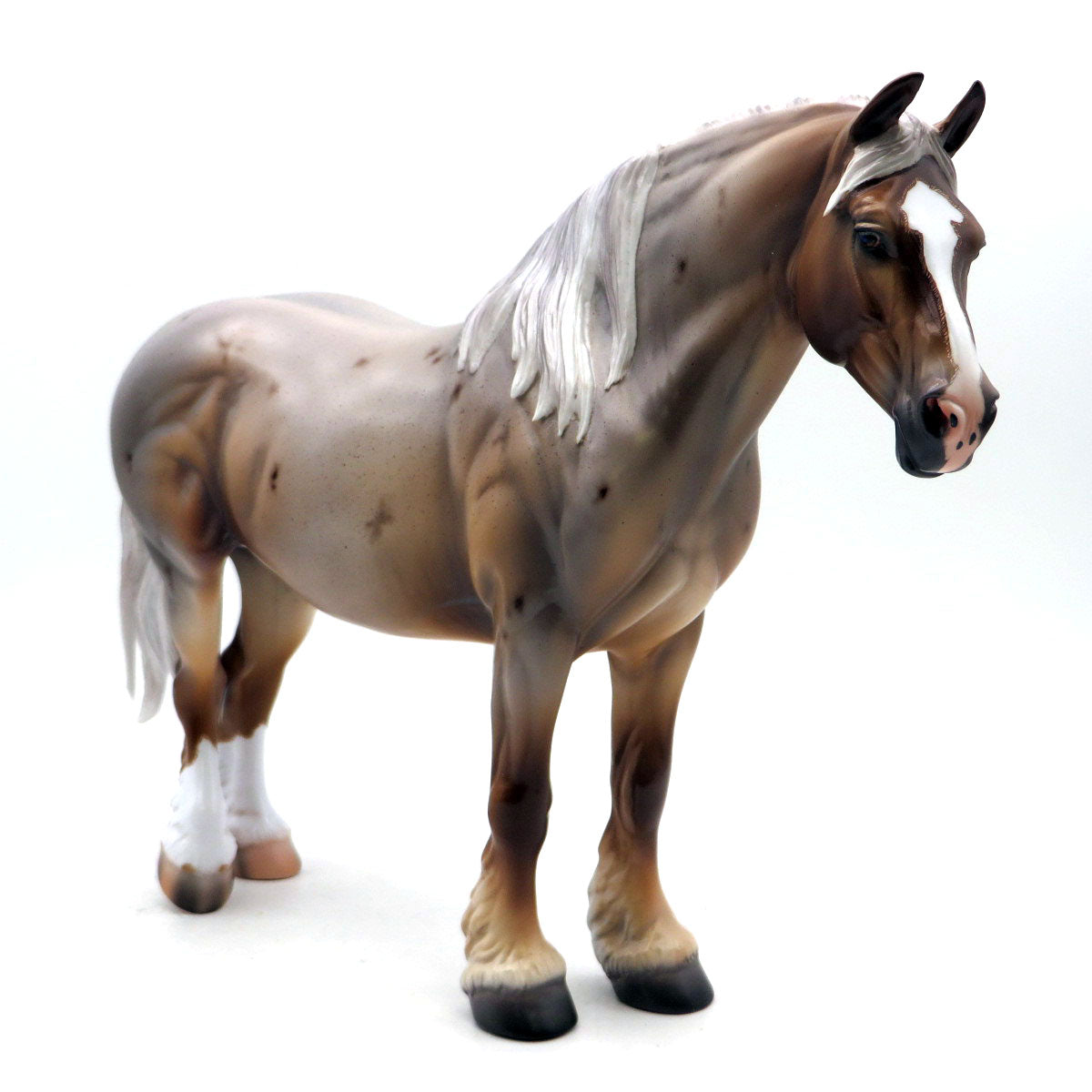 Orleans- OOAK Heavy Draft Roan Painted by Caroline Boydston 5/16/22