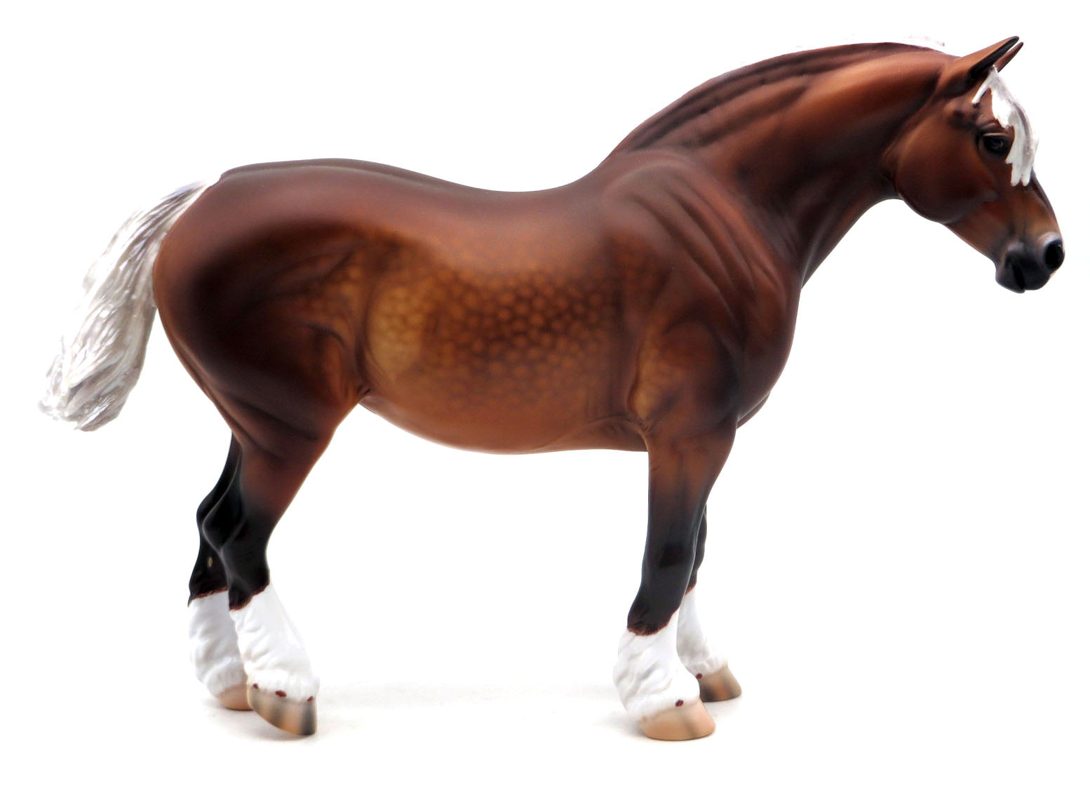 Silver-OOAK Dapple Silver Bay Heavy Drafter Painted by Caroline Boydston 5/16/22