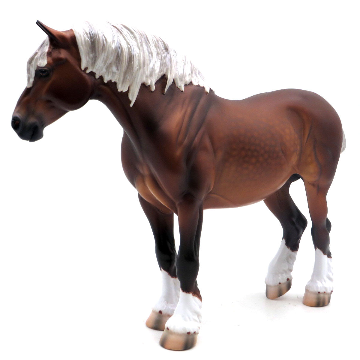 Silver-OOAK Dapple Silver Bay Heavy Drafter Painted by Caroline Boydston 5/16/22