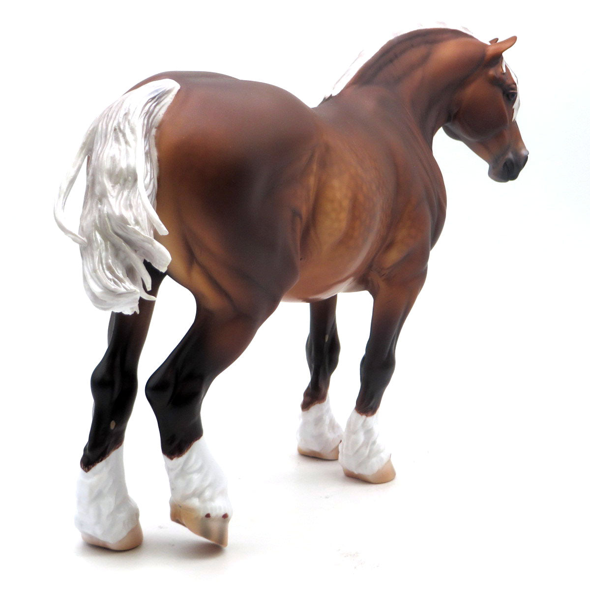 Silver-OOAK Dapple Silver Bay Heavy Drafter Painted by Caroline Boydston 5/16/22