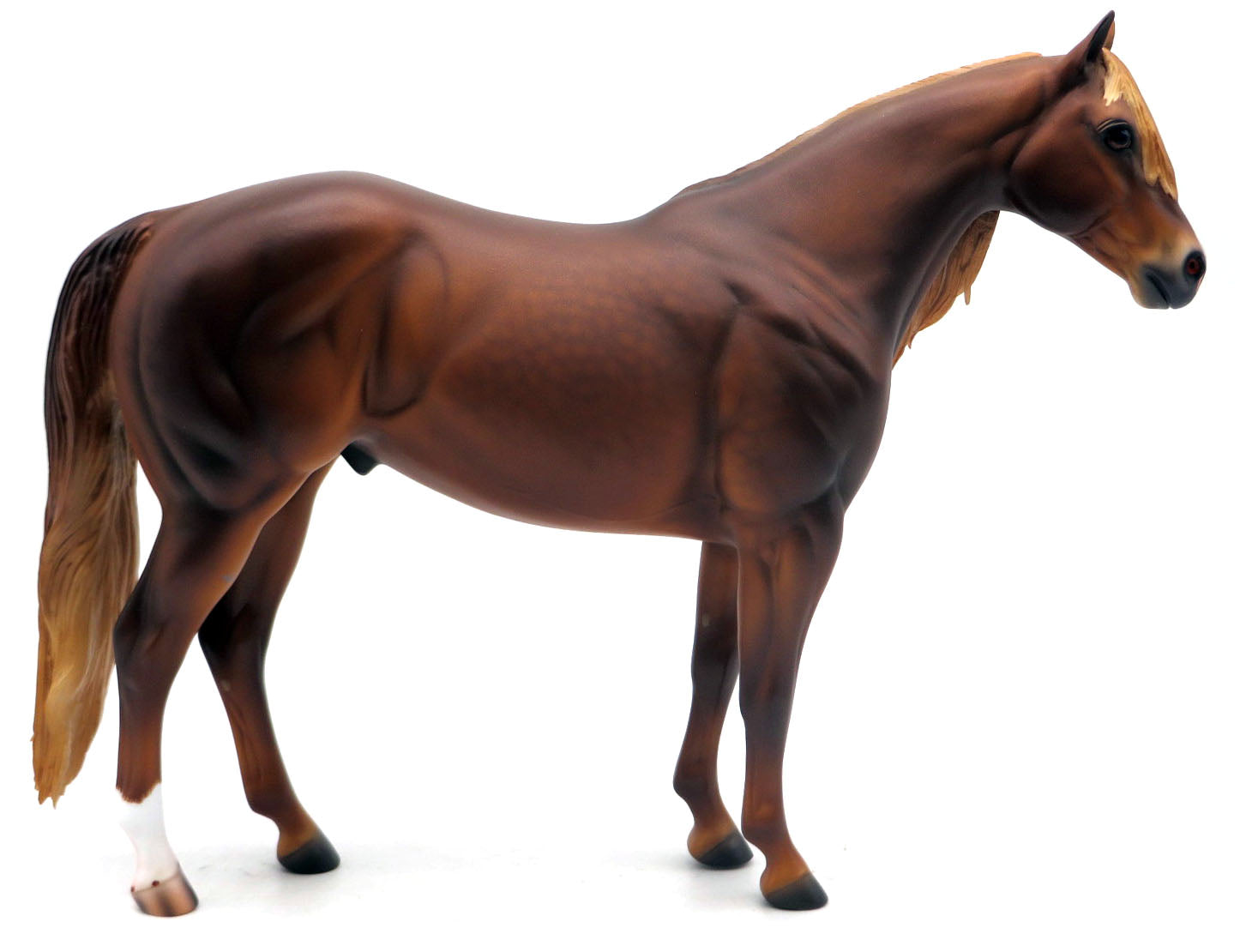 The Confessor-OOAK Dapple Chestnut ISH Painted by Caroline Boydston 5/16/22