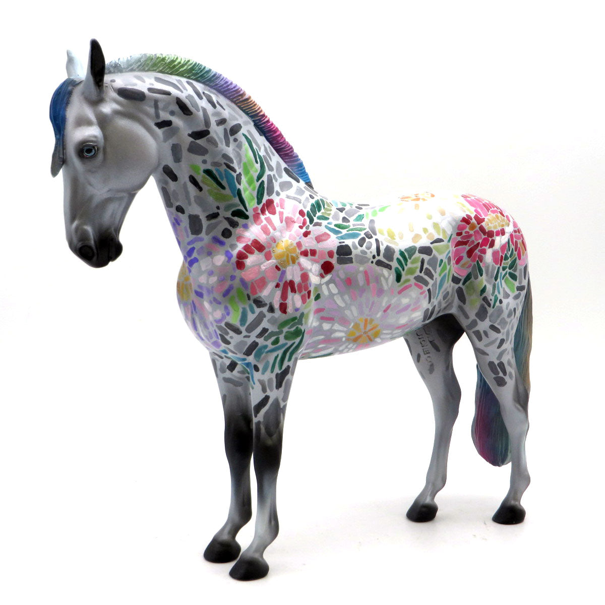 Musing of the Flowers- OOAK Deco Andalusian Painted by Jas SHCF 22