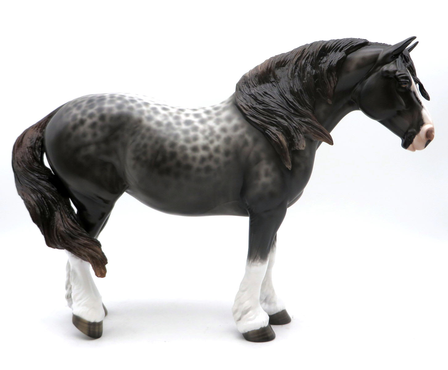 Tallula-OOAK Reverse Dapple Heavy Drafter Painted by Sheryl Leisure 5/23/22