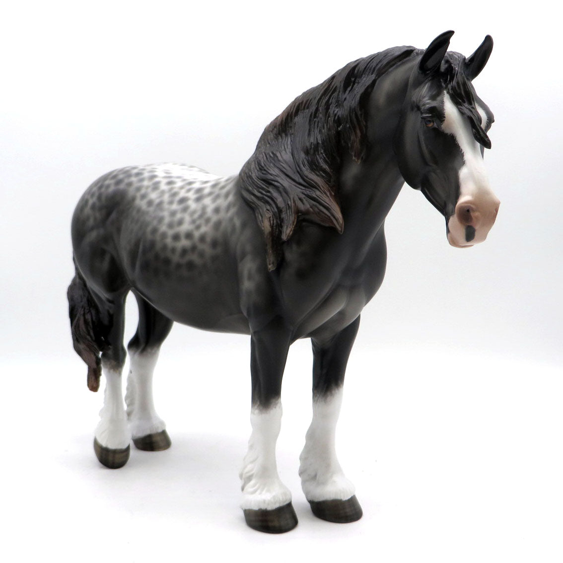 Tallula-OOAK Reverse Dapple Heavy Drafter Painted by Sheryl Leisure 5/23/22