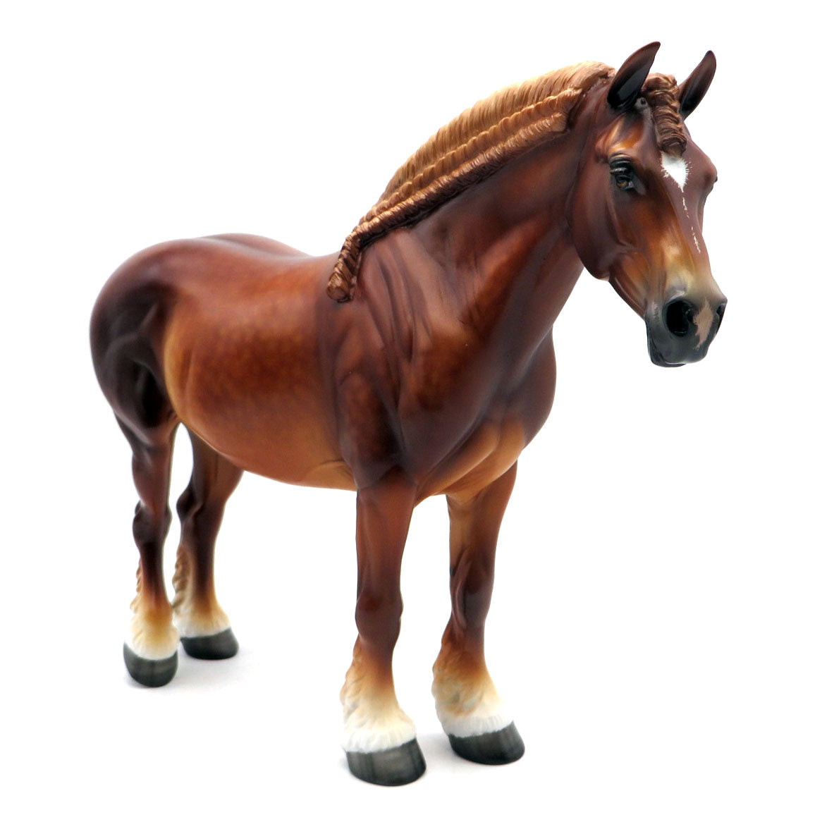 Adeline-OOAK Dapple Chestnut Heavy Drafter Painted by Sheryl Leisure 5/23/22