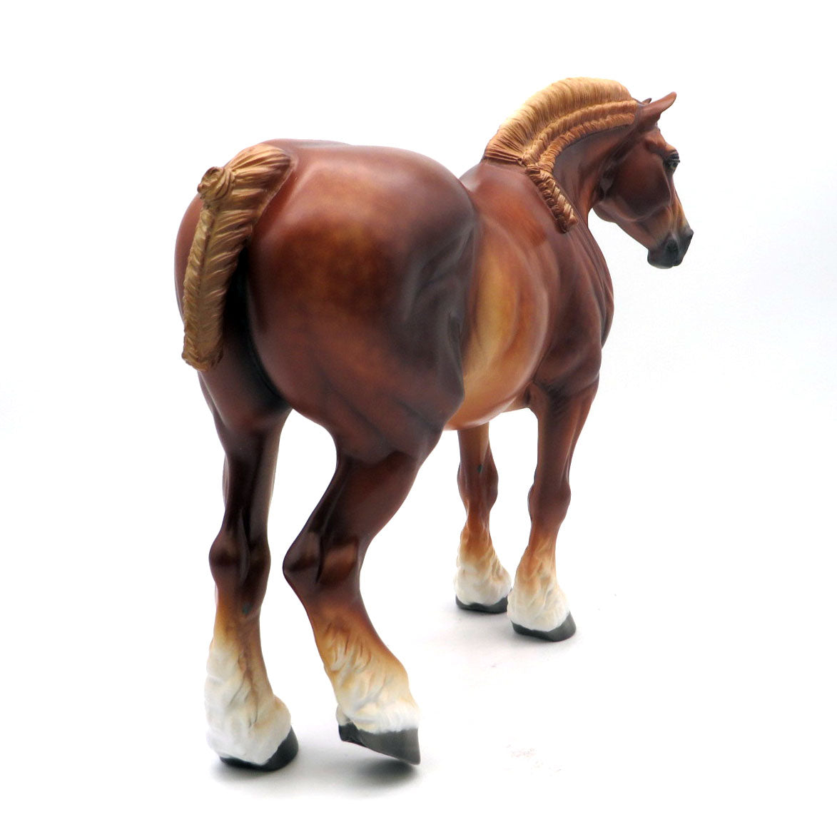 Adeline-OOAK Dapple Chestnut Heavy Drafter Painted by Sheryl Leisure 5/23/22