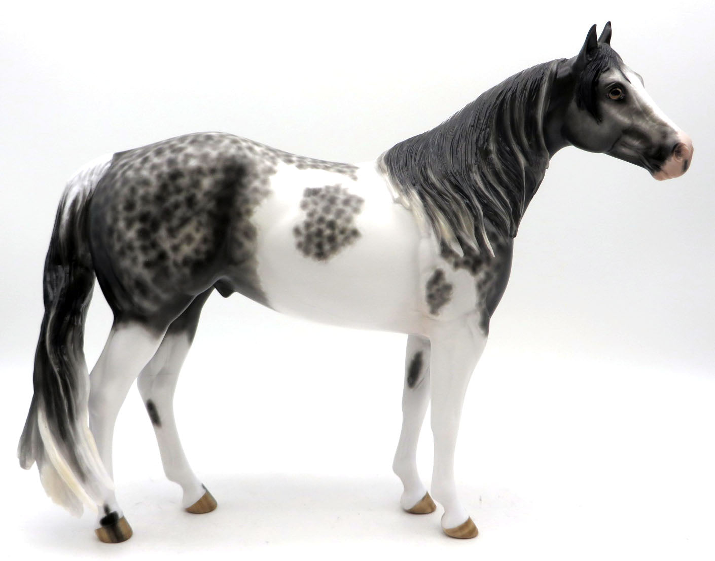 Smooth Operator-OOAK Star Dapple Grey Pinto Painted by Sheryl Leisure 5/23/22