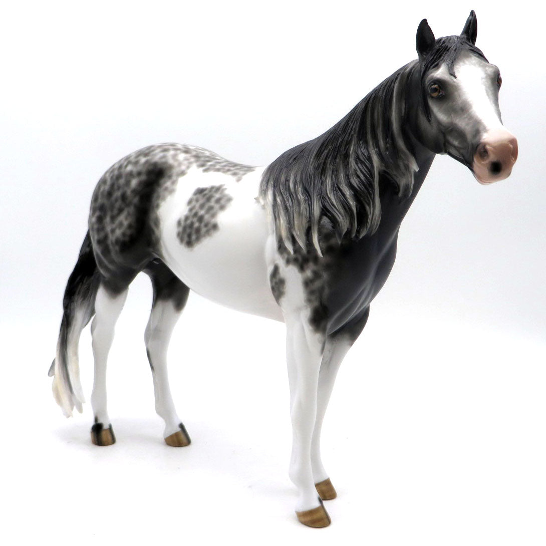 Smooth Operator-OOAK Star Dapple Grey Pinto Painted by Sheryl Leisure 5/23/22