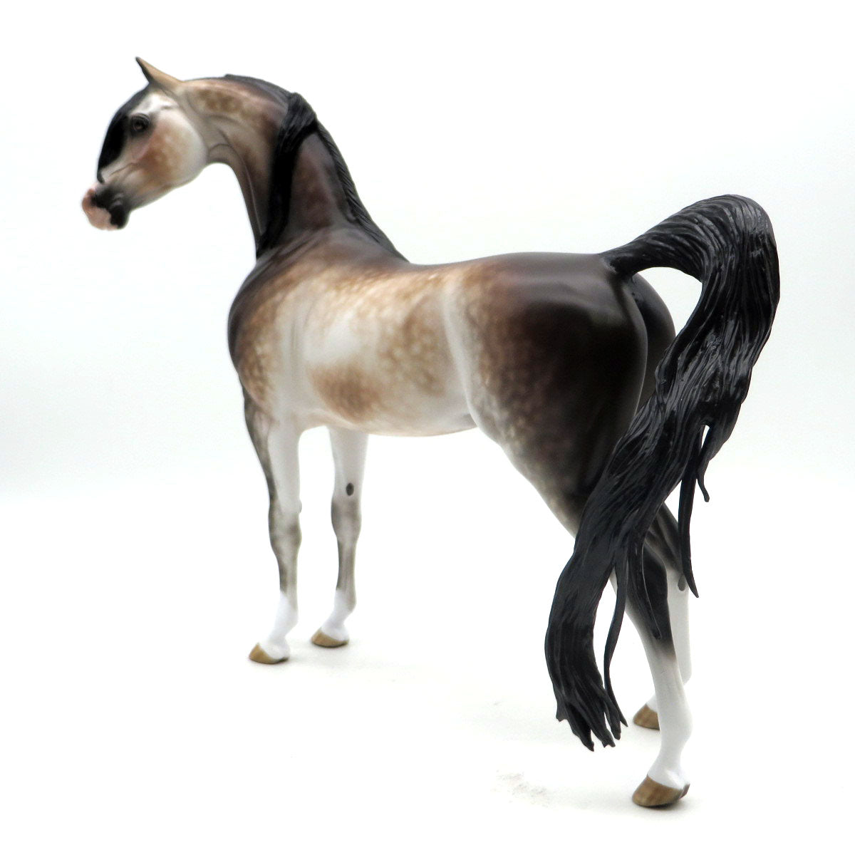 Finn-OOAK Bay going grey Arabian Horse Painted by Sheryl Leisure 5/23/22