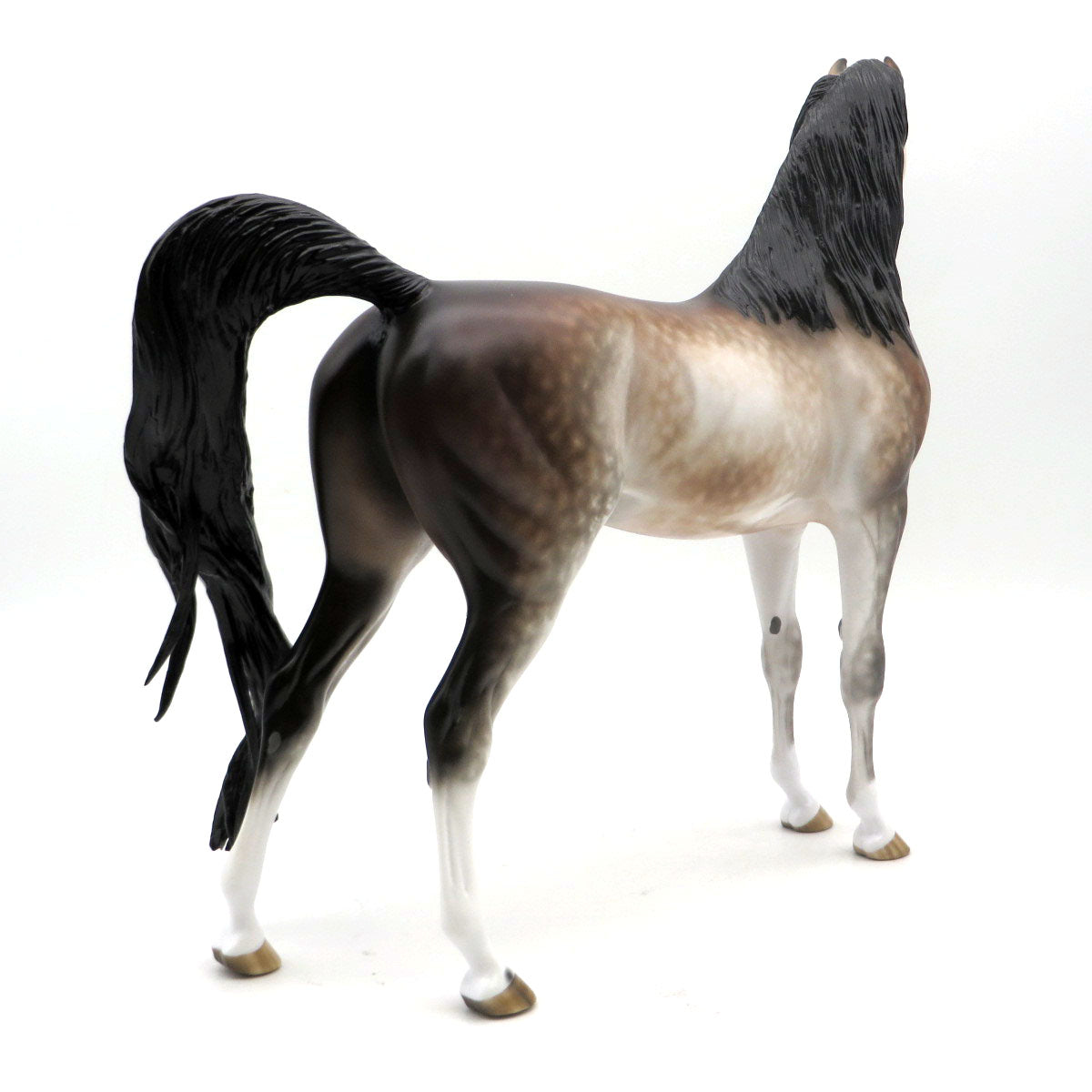 Finn-OOAK Bay going grey Arabian Horse Painted by Sheryl Leisure 5/23/22