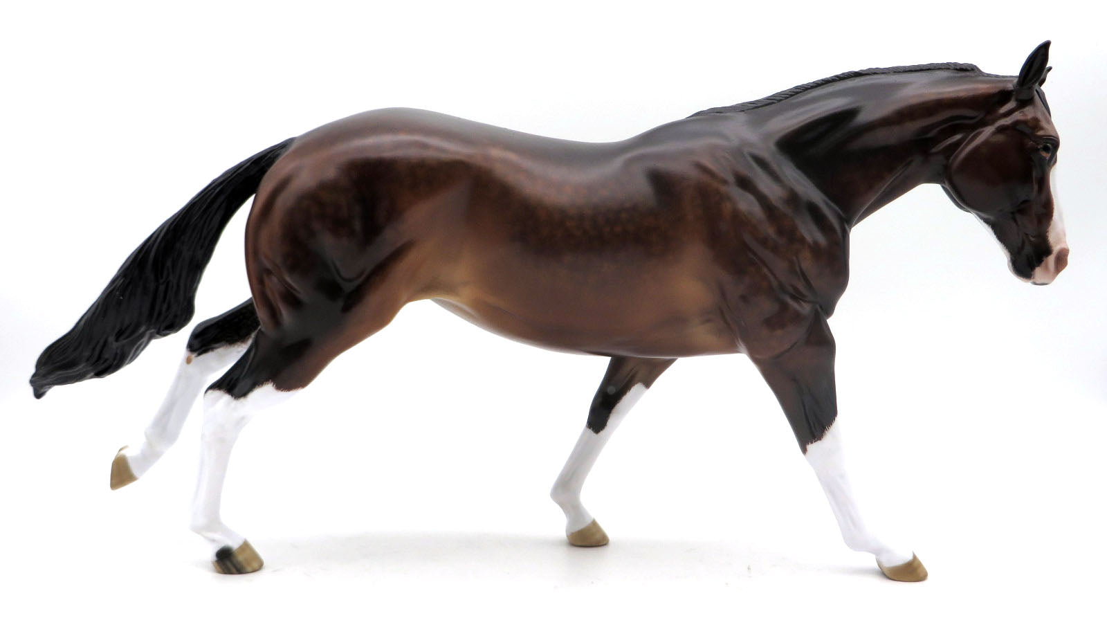 Zeus-OOAK Dapple Bay Running Stock Horse Painted by Sheryl Leisure 6/6/22