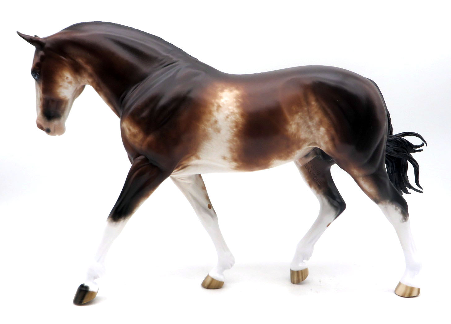 DIONYSUS-OOAK Dapple Bay Sabino Irish Draft Painted by Sheryl Leisure 6/1/22