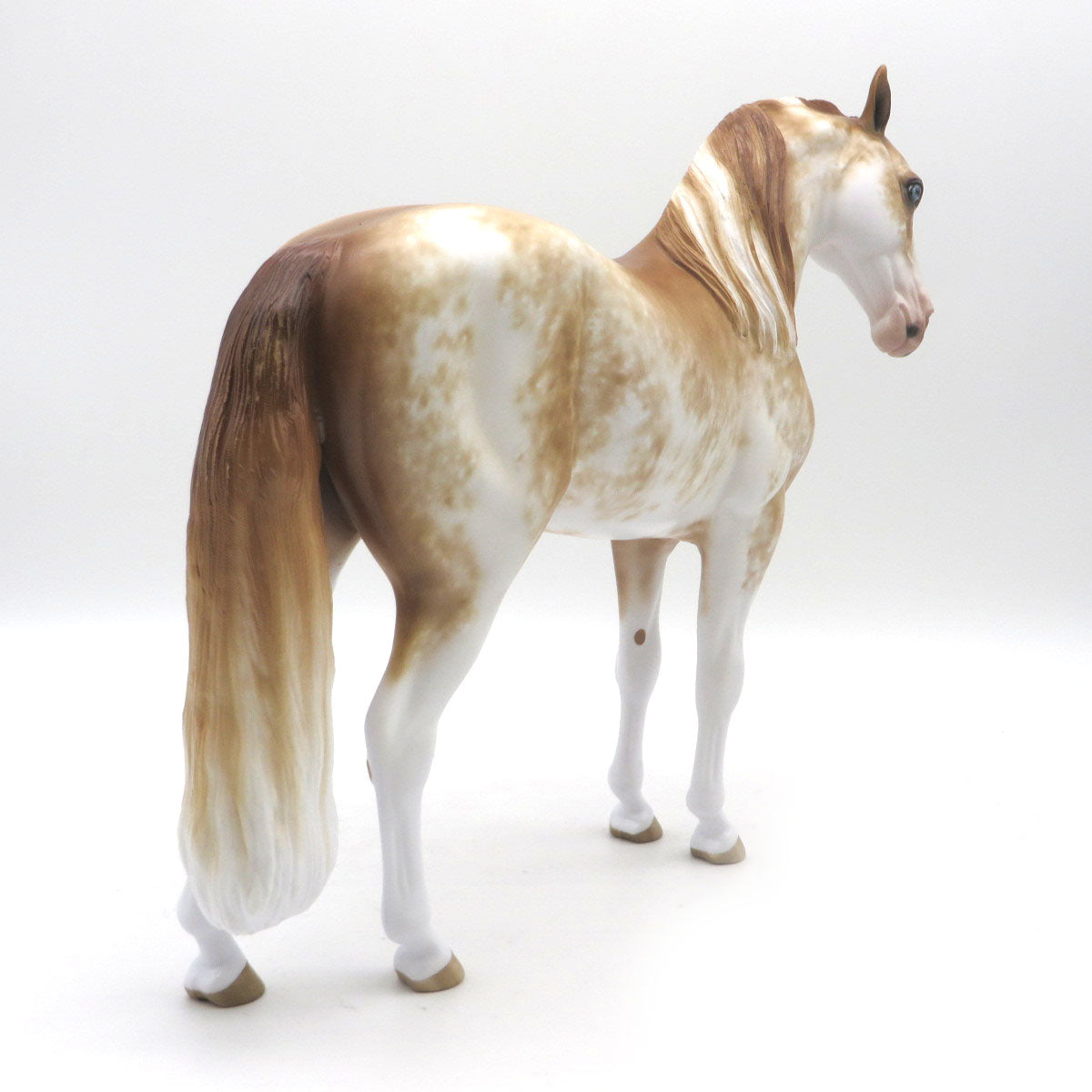 Morpheus-OOAK Chestnut Sabino Andalusian Painted by Sheryl Leisure 6/1/22