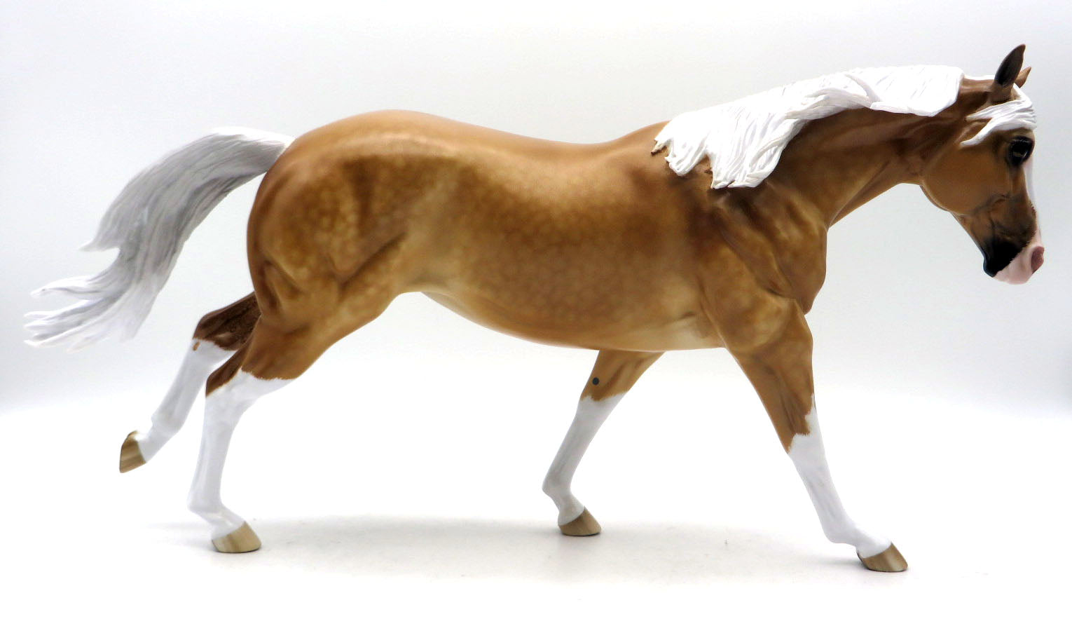 Vulcan-OOAK Dapple Palomino Running Stock Horse Painted by Sheryl Leisure 6/13/22