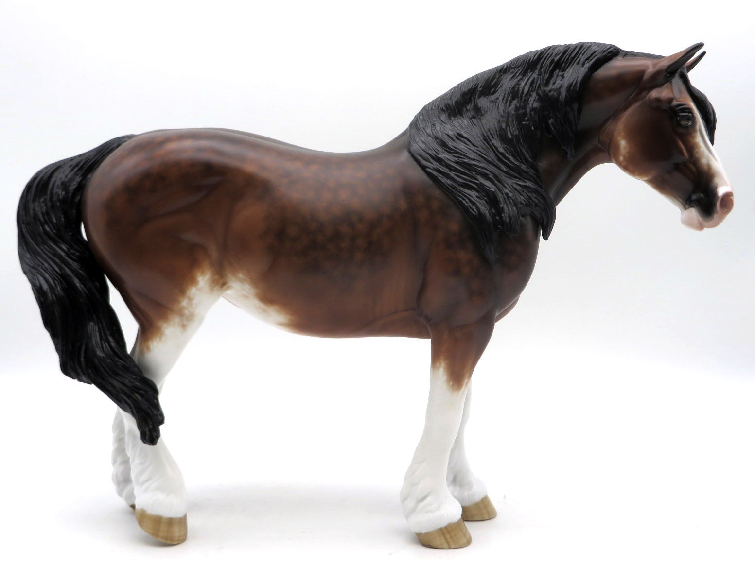 Vesta-OOAK Dapple Bay Heavy Draft Painted by Sheryl Leisure EQ 22