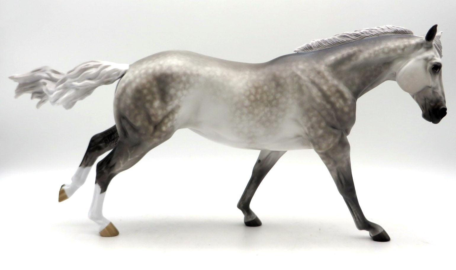 Mercury-OOAK Dapple Grey Running Stock Horse Painted by Sheryl Leisure 6/6/22